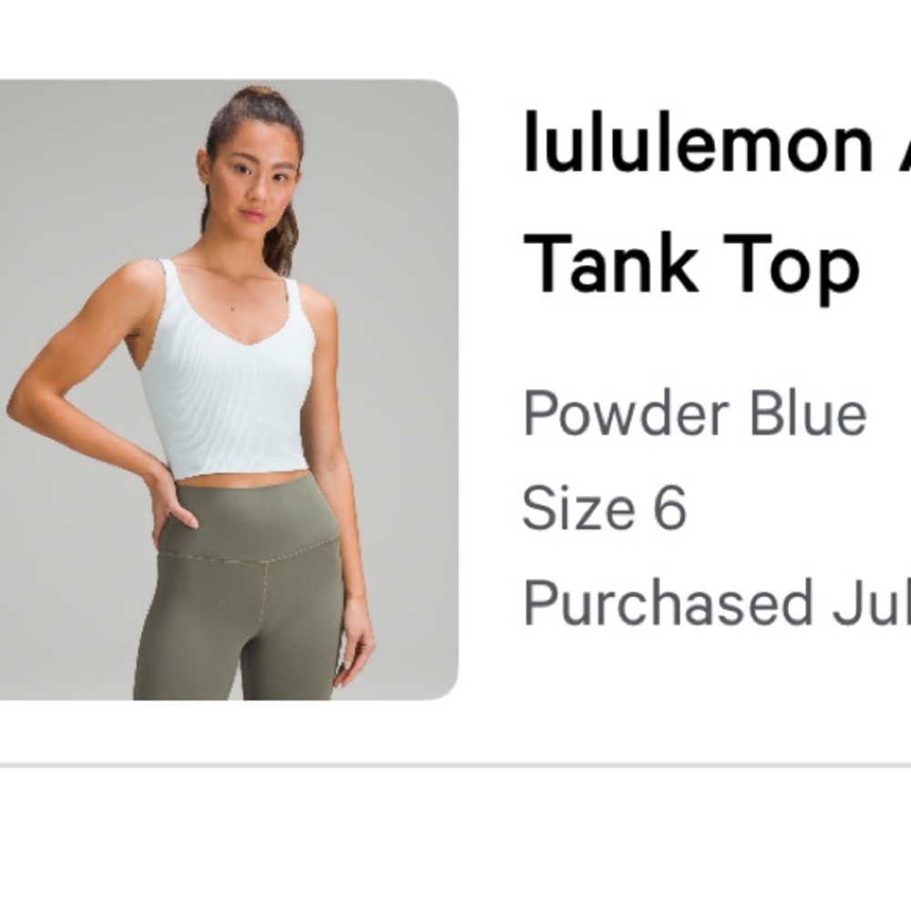 Lululemon rubbed align tank